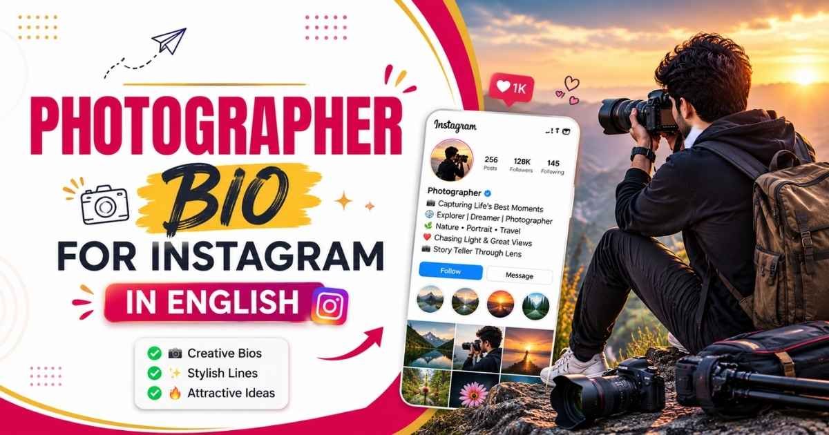 Photographer bio for instagram in english