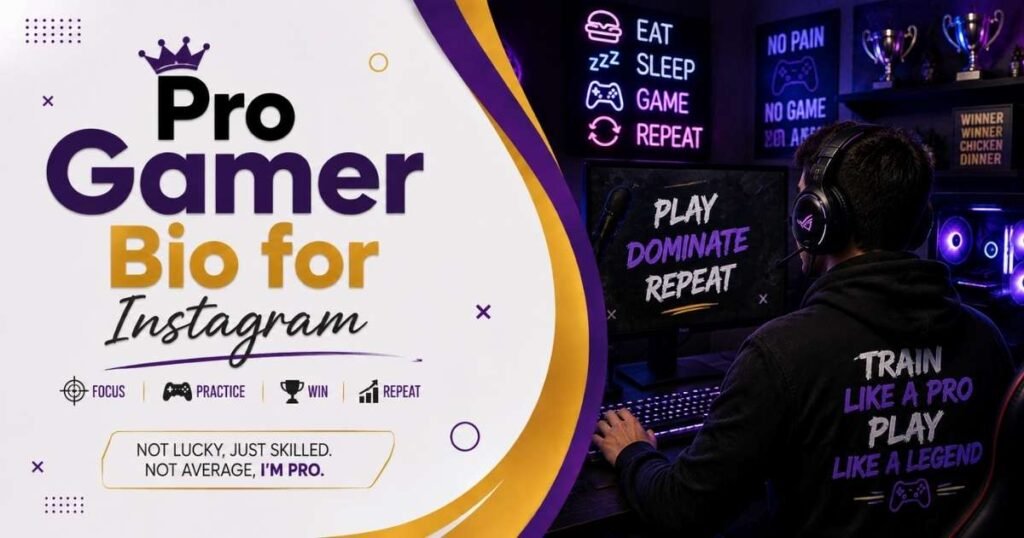 Pro Gamer Bio for Instagram