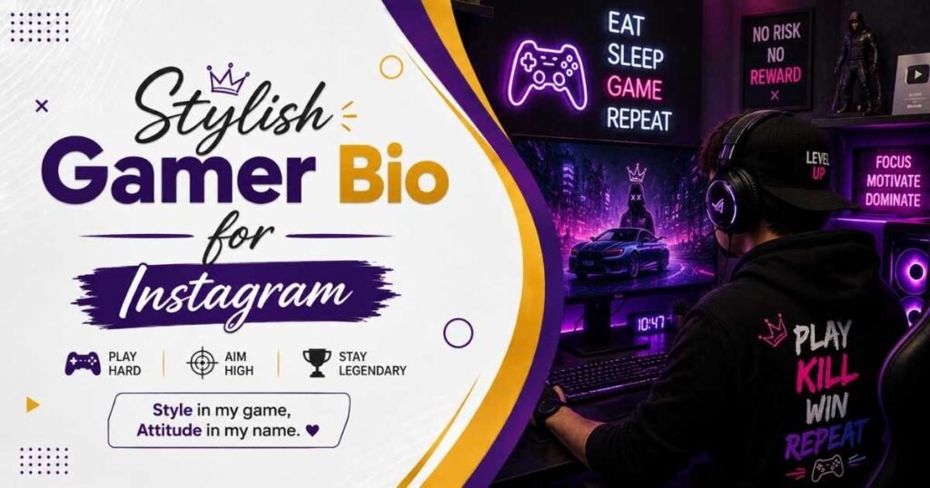 Stylish Gamer Bio for Instagram