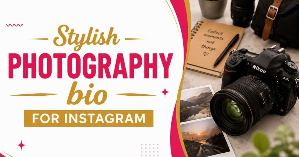 Stylish photography bio for Instagram