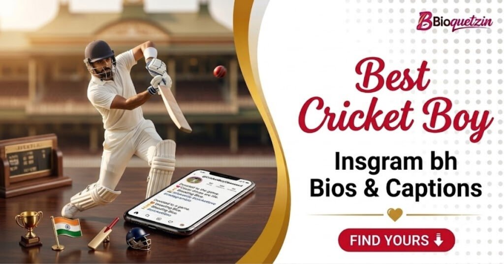 Bio for instagram for boy cricket lovers