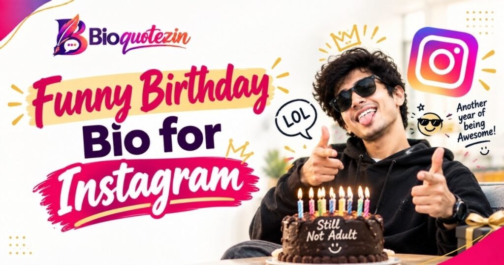 Funny birthday bio for Instagram
