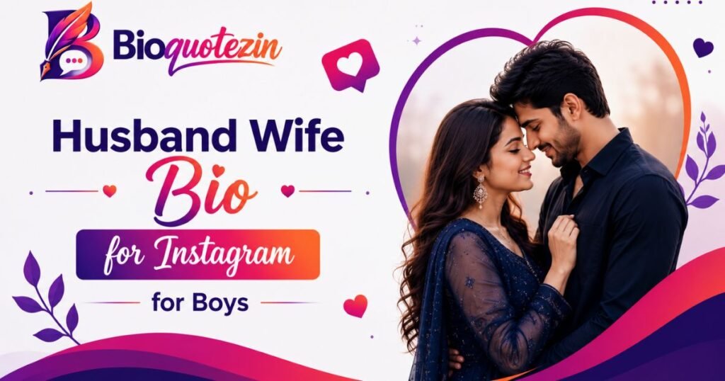 Husband Wife Bio for Instagram for Boys