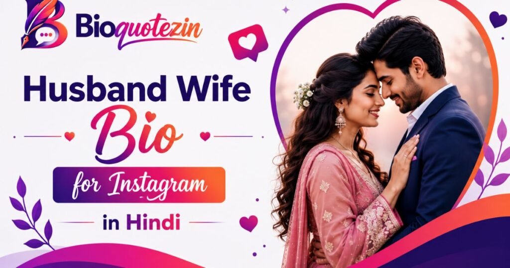 Husband Wife Bio for Instagram in Hindi