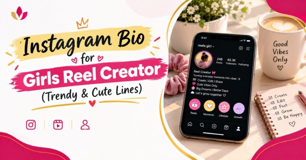 Instagram Bio for Girls Reel Creator (Trendy & Cute Lines)