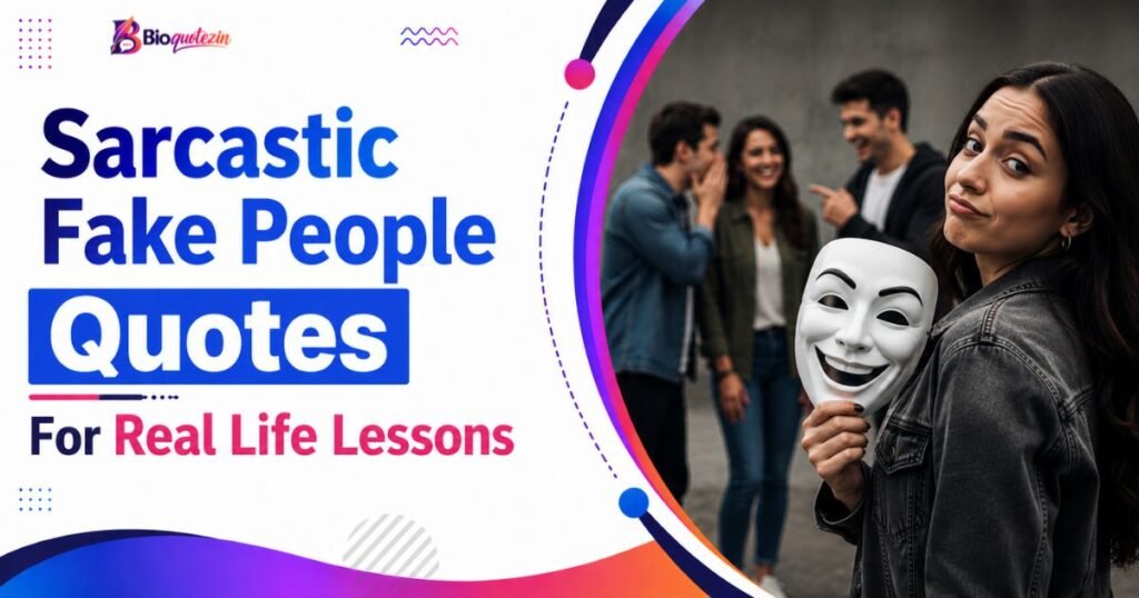 Sarcastic Fake People Quotes