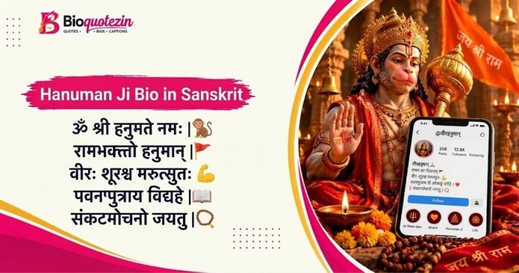 hanuman ji bio for instagram in sanskrit